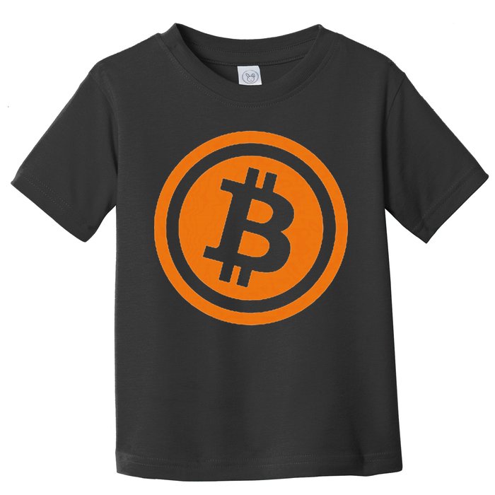 Bitcoin Logo Emblem Cryptocurrency Blockchains Toddler T-Shirt