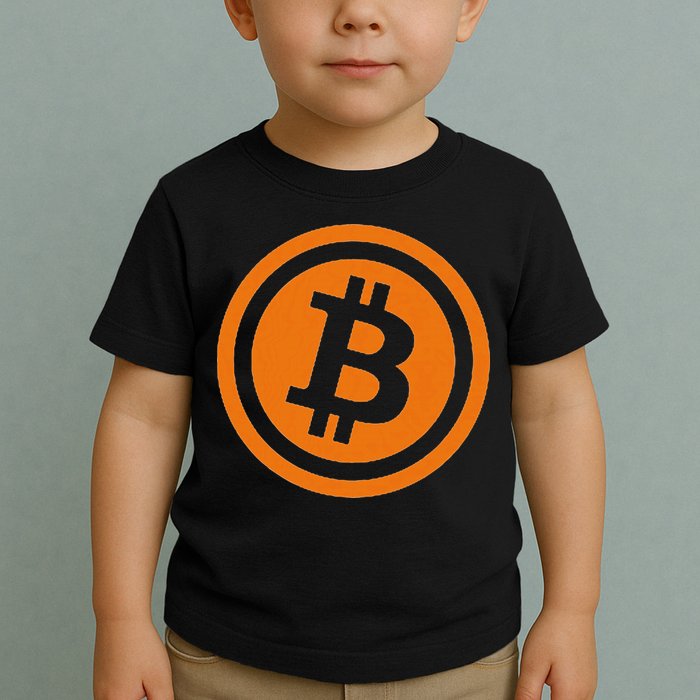 Bitcoin Logo Emblem Cryptocurrency Blockchains Toddler T-Shirt