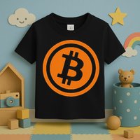Bitcoin Logo Emblem Cryptocurrency Blockchains Toddler T-Shirt