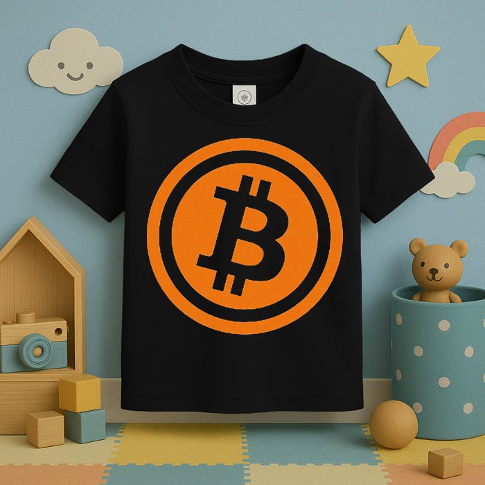 Bitcoin Logo Emblem Cryptocurrency Blockchains Toddler T-Shirt