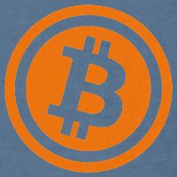 Bitcoin Logo Emblem Cryptocurrency Blockchains Garment-Dyed Sweatshirt