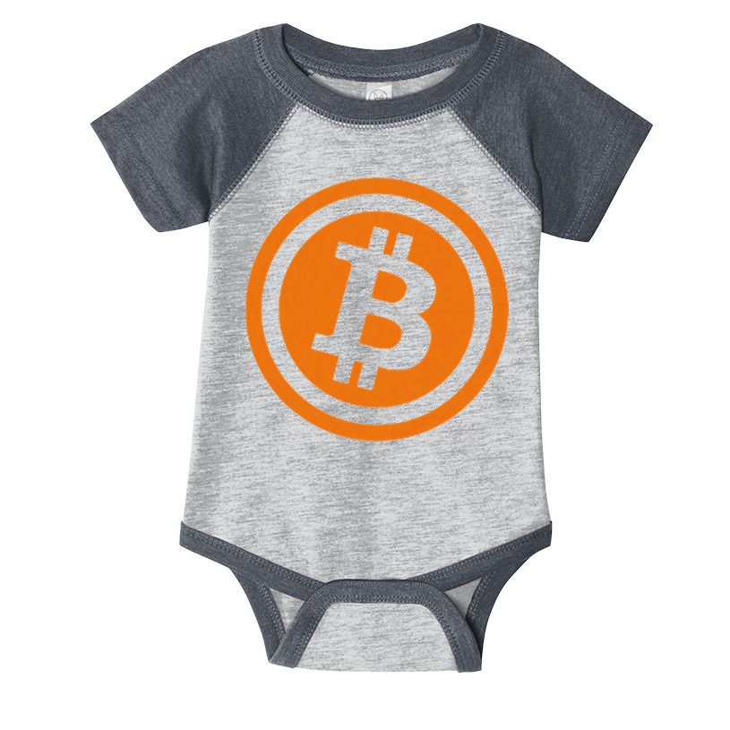 Bitcoin Logo Emblem Cryptocurrency Blockchains Infant Baby Jersey Bodysuit