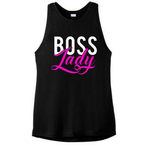 Boss Lady Entrepreneur Business Saying Cute Gift Ladies PosiCharge Tri-Blend Wicking Tank