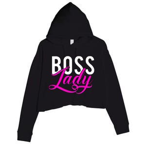 Boss Lady Entrepreneur Business Saying Cute Gift Crop Fleece Hoodie