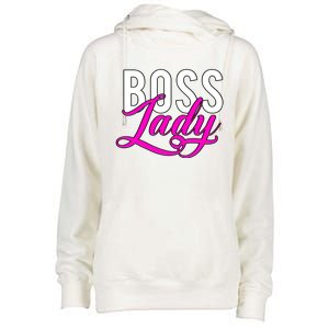 Boss Lady Entrepreneur Business Saying Cute Gift Womens Funnel Neck Pullover Hood