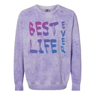 Best Life Ever For Jw JehovahS Witness Pioneer Great Gift Colorblast Crewneck Sweatshirt