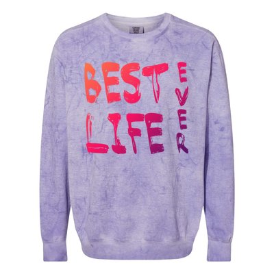 Best Life Ever For Jw JehovahS Witness Pioneer Great Gift Colorblast Crewneck Sweatshirt