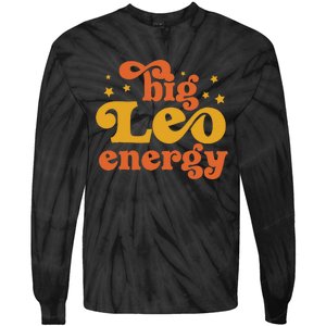 Big Leo Energy Leo For Women Horoscope Astrology Tie-Dye Long Sleeve Shirt