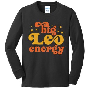 Big Leo Energy Leo For Women Horoscope Astrology Kids Long Sleeve Shirt