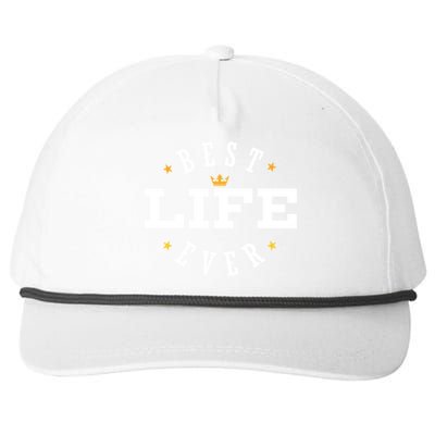 Best Life Ever Gift Snapback Five-Panel Rope Hat