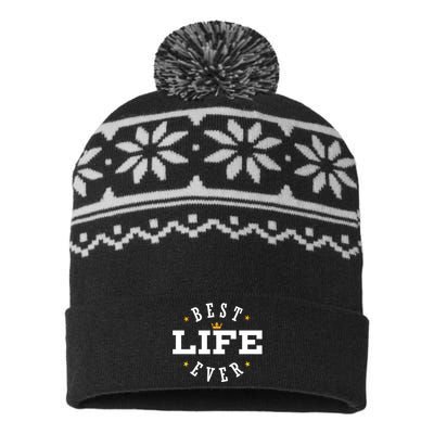 Best Life Ever Gift USA-Made Snowflake Beanie