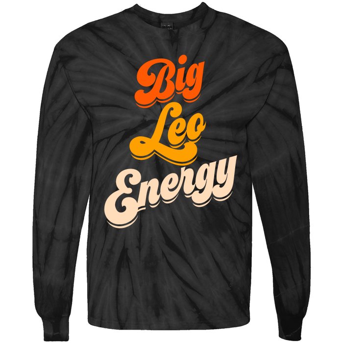 Big Leo Energy Leo For Women Horoscope Astrology Tie-Dye Long Sleeve Shirt