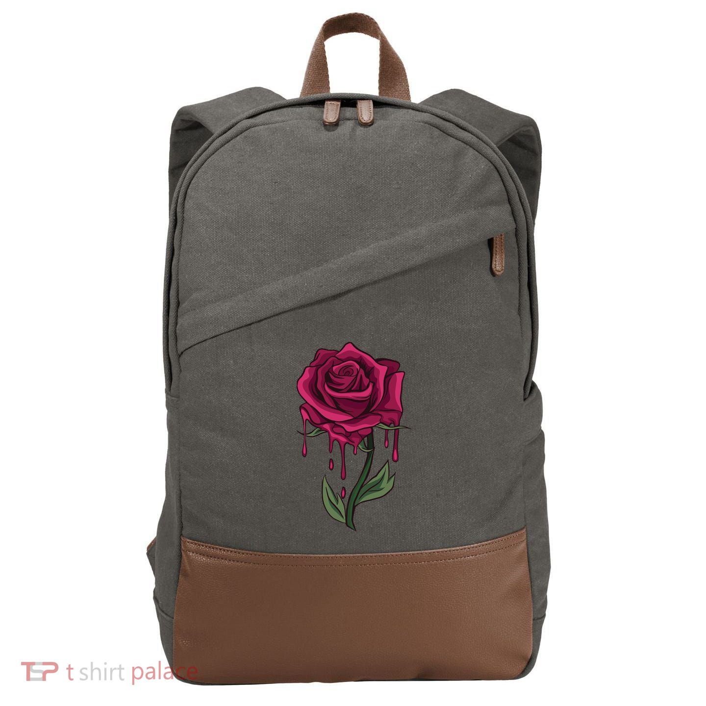 Bleeding Rose Cotton Canvas Backpack