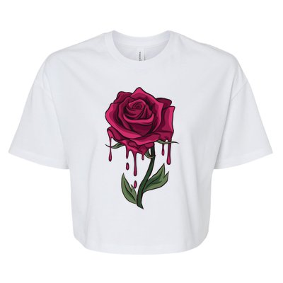 Bleeding Rose Bella+Canvas Jersey Crop Tee