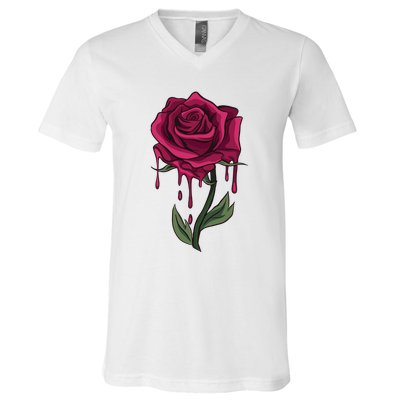 Bleeding Rose V-Neck T-Shirt