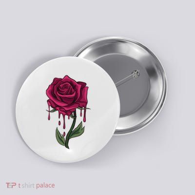 Bleeding Rose Button