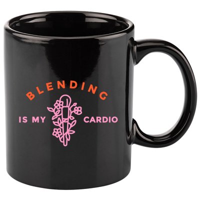 Blending Is My Cardio 11oz C Handle Ceramic Mug
