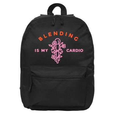 Blending Is My Cardio 16 in Basic Backpack
