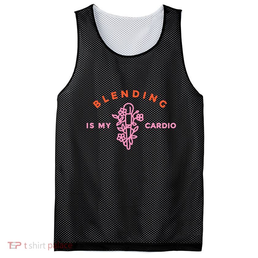 Blending Is My Cardio Mesh Reversible Basketball Jersey Tank