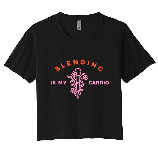 Blending Is My Cardio Crop Top