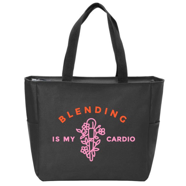 Blending Is My Cardio Zip Tote Bag