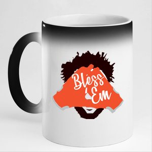 Bless 'Em Browns Football Saying 11oz Black Color Changing Mug