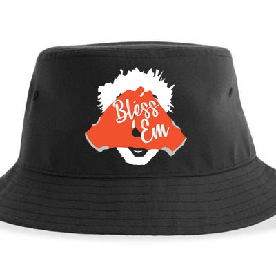 Bless 'Em Browns Football Saying Sustainable Bucket Hat