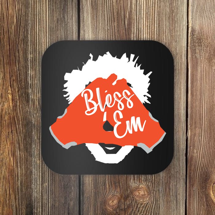 Bless 'Em Browns Football Saying Coaster