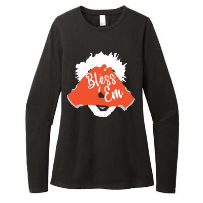 Bless 'Em Browns Football Saying Womens CVC Long Sleeve Shirt