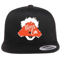 Bless 'Em Browns Football Saying Flat Bill Trucker Hat