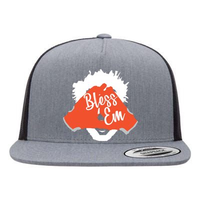 Bless 'Em Browns Football Saying Flat Bill Trucker Hat