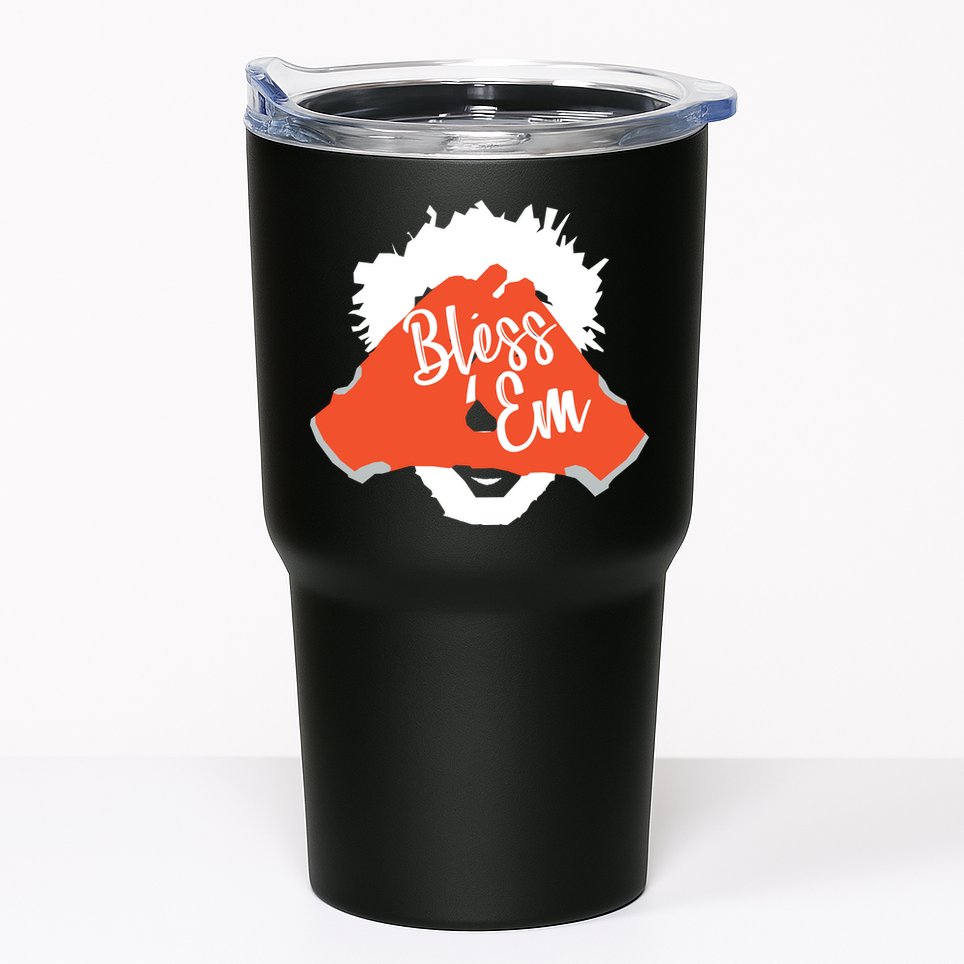 Bless 'Em Browns Football Saying Tumbler