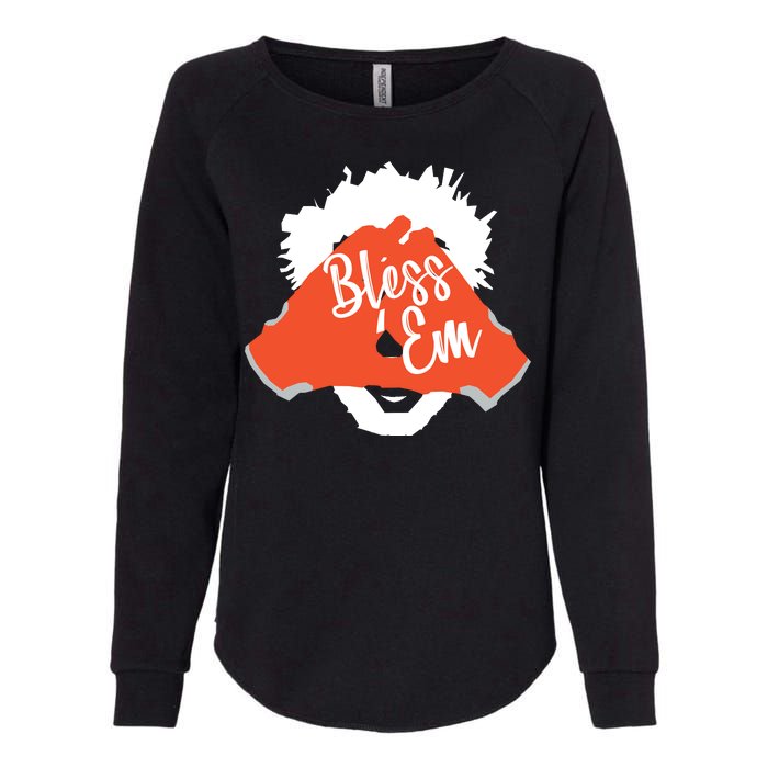 Bless 'Em Browns Football Saying Womens California Wash Sweatshirt