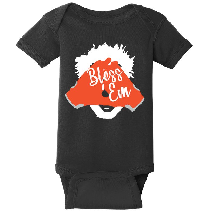 Bless 'Em Browns Football Saying Baby Bodysuit