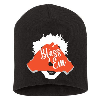 Bless 'Em Browns Football Saying Short Acrylic Beanie