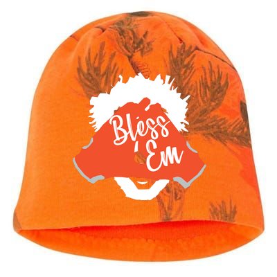 Bless 'Em Browns Football Saying Kati - Camo Knit Beanie