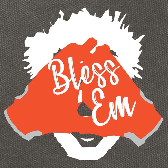 Bless 'Em Browns Football Saying Cotton Canvas Backpack