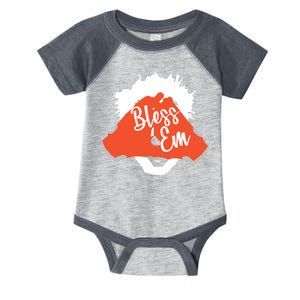 Bless 'Em Browns Football Saying Infant Baby Jersey Bodysuit