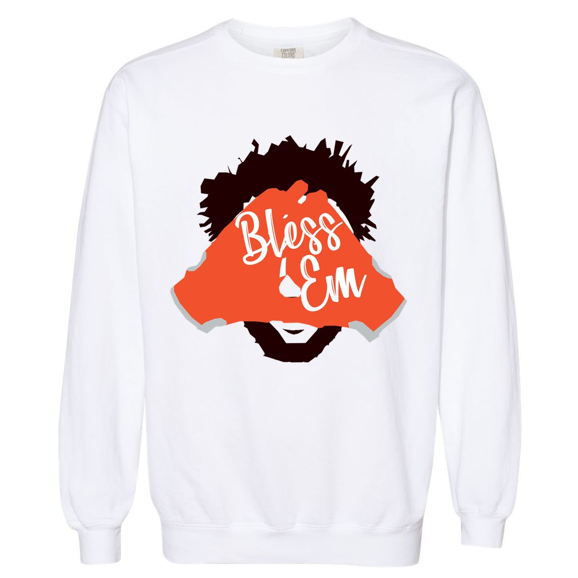 Bless 'Em Browns Football Saying Garment-Dyed Sweatshirt