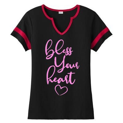 Bless Your Heart Southern Saying Ladies Halftime Notch Neck Tee