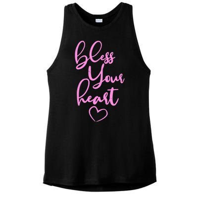 Bless Your Heart Southern Saying Ladies PosiCharge Tri-Blend Wicking Tank