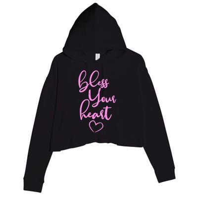 Bless Your Heart Southern Saying Crop Fleece Hoodie