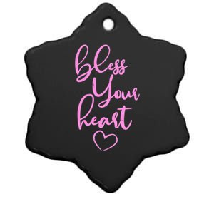 Bless Your Heart Southern Saying Ceramic Star Ornament