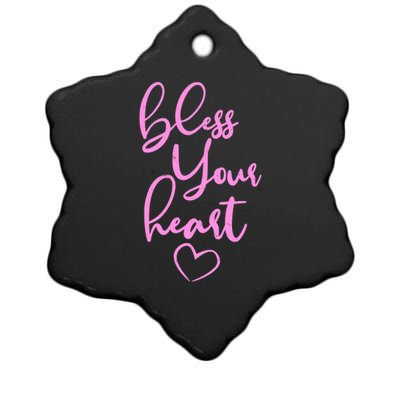 Bless Your Heart Southern Saying Ceramic Star Ornament