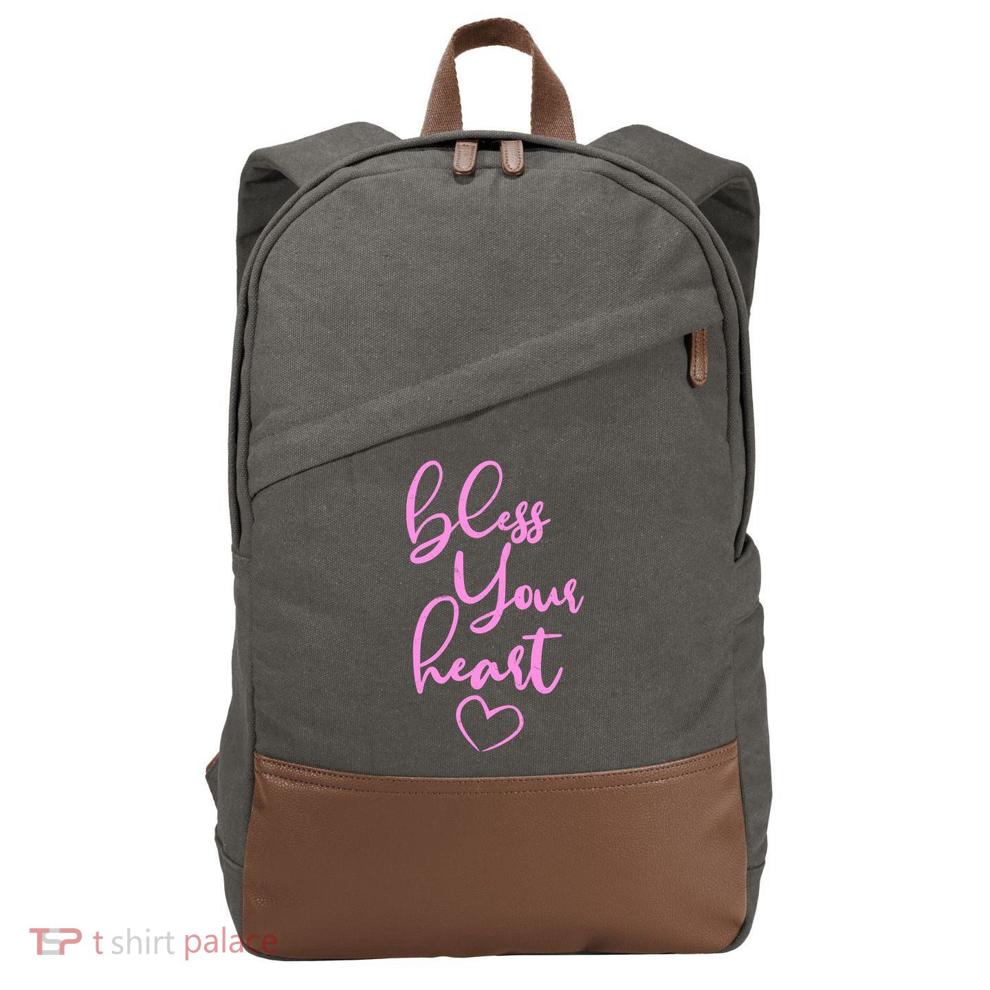 Bless Your Heart Southern Saying Cotton Canvas Backpack