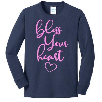 Bless Your Heart Southern Saying Kids Long Sleeve Shirt