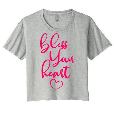 Bless Your Heart Southern Saying Women's Crop Top Tee