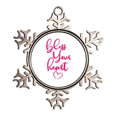 Bless Your Heart Southern Saying Metallic Star Ornament