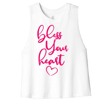 Bless Your Heart Southern Saying Women's Racerback Cropped Tank