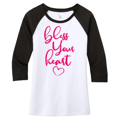 Bless Your Heart Southern Saying Women's Tri-Blend 3/4-Sleeve Raglan Shirt